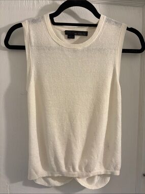 360 Sweater Cream Knit Sleeveless Tank